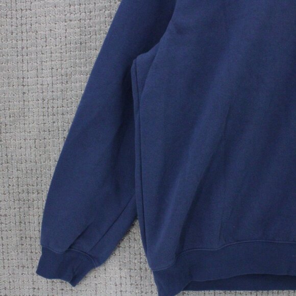 H&M Sweatshirt Men XL Navy Blue Pullover Crewneck Smart Adult Person Embroidered - Picture 3 of 10